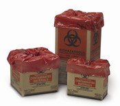 Medical Action- 11 GAL Biohazardous Waste Bags - SAF-T-TAINER Biomedical Waste Containers - Corruga