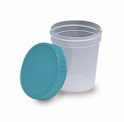 Gent-L-Kare™ 4 oz. Specimen Container, Turquoise Lid