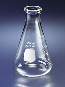 Narrow Mouth Erlenmeyer Flasks, Heavy Duty Rim CLICK ITEM FOR SIZES AND PRICING***