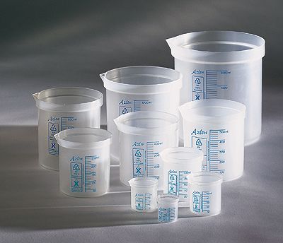 Azlon   "Square Ratio" Beakers,POLYPROPYLENE  PP CLICK ITEM FOR SIZES AND PRICING***