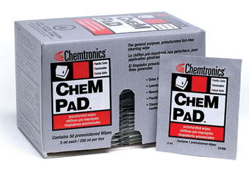 CHEMTRONICS CHEMPAD PRESATURATED WIPES