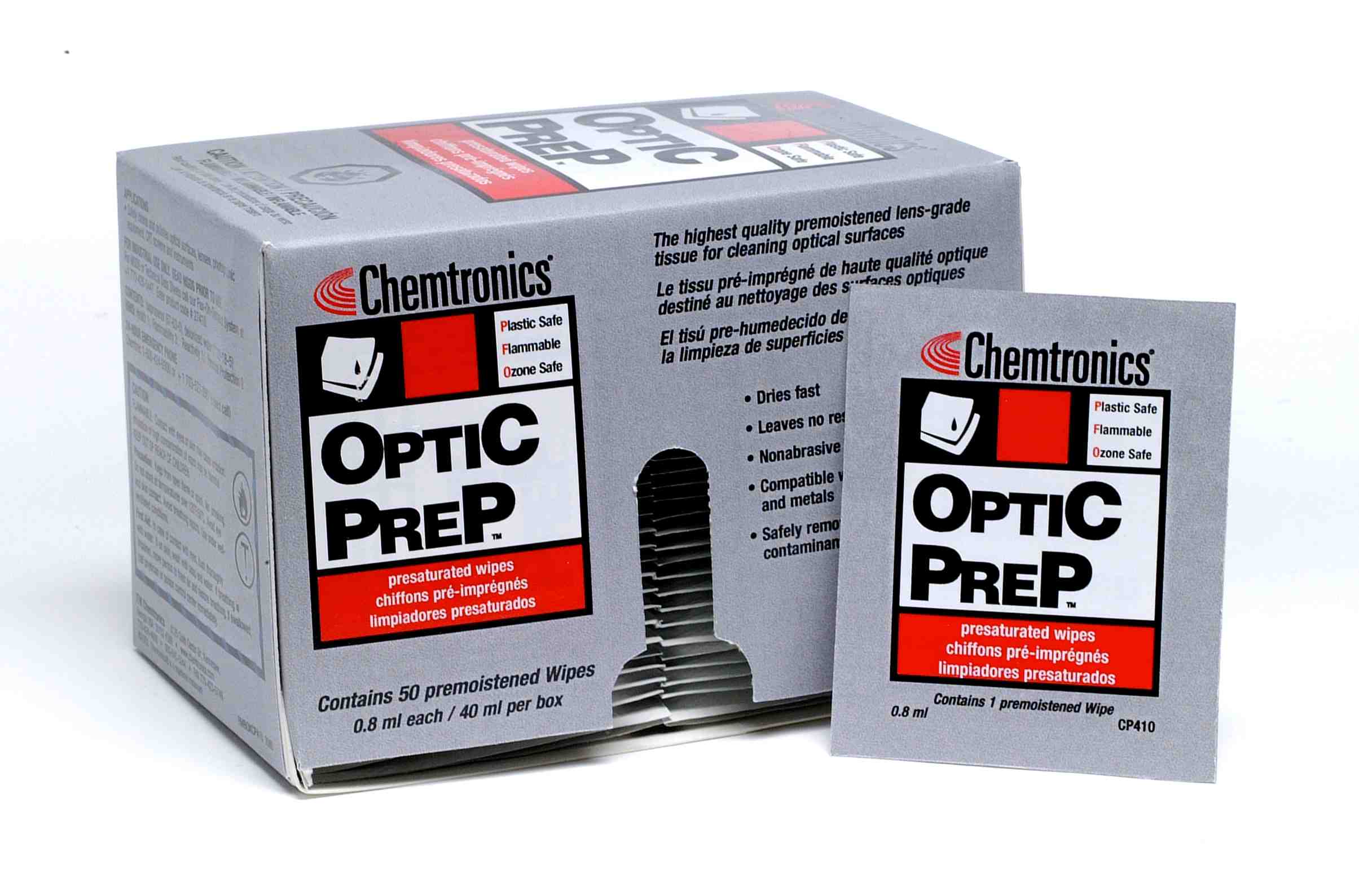 CHEMTRONICS Optic Prep™ Presaturated Wipe