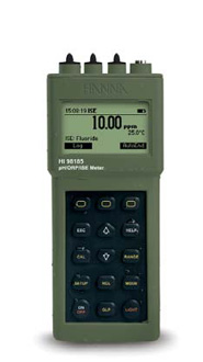 HANNA Graphic LCD Portable Meters with pH, ORP and ISE (5 pt cal), meter only.