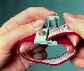 Adjustable Fabric Wrist Band (band only), Burgundy ea.
