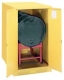 55-Gallon Horizontal Drum Storage Cabinet w/2-door manual close, 30"W x 48"D x 50"H - Yellow Only