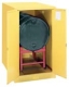 55-Gallon Horizontal Drum Storage Cabinet w/2-door manual close, 30"W x 48"D x 50"H - Yellow Only
