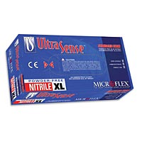 UltraSense* Powder-Free Nitrile Gloves, MicroFlex  CLICK ITEM FOR SIZES***