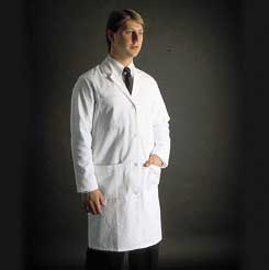 Men’s Cotton Twill Lab Coats, WORKLON**EACH
